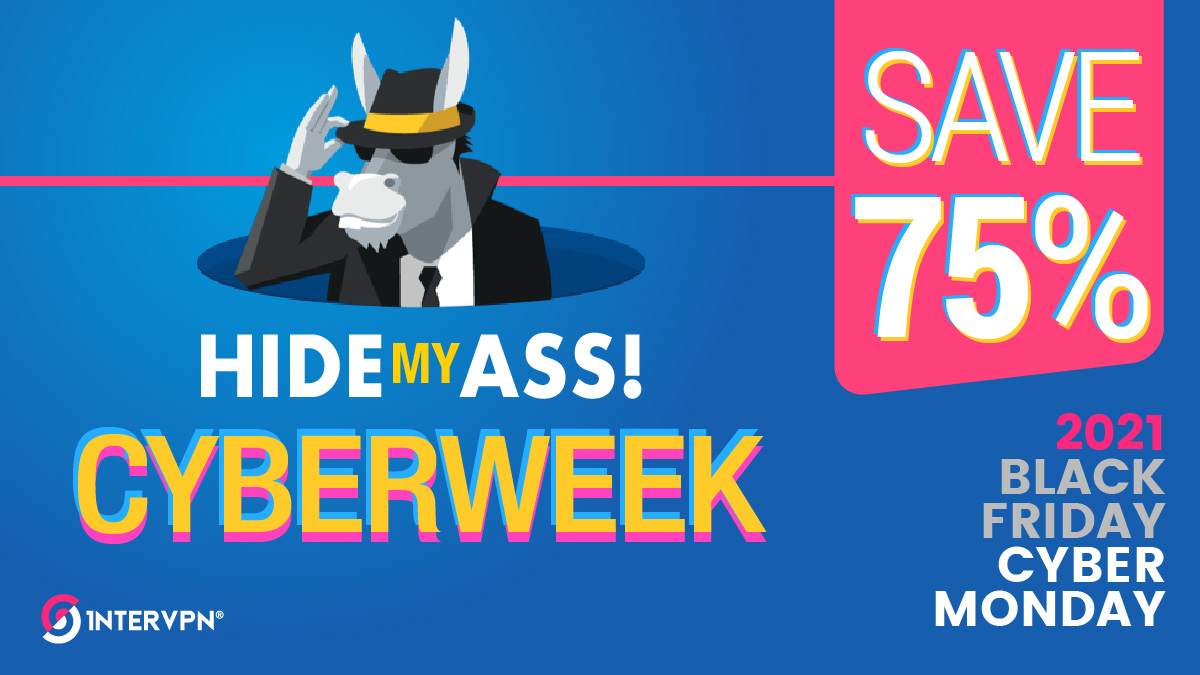 interVPN's tweet photo. HMA VPN CyberWeek: Get 75% off
The #UK #VPN leader, owned by @avast_antivirus
Get Now ➡ https://t.co/AN2cHuTuVn

• Up to 10 simultaneous connections
• 30-day money-back guarantee
#dataprotection #privacy #infosec #fintech #BlackFriday2021 #CyberMonday #CyberMonday2021 #fintech https://t.co/oVSJEiy8MX