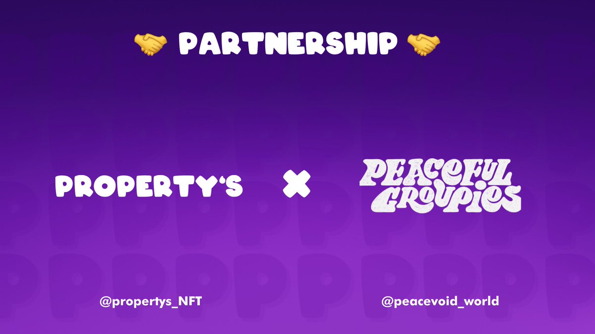 propertys_nft's tweet photo. The Peaceful Groupies from @peacevoid_world will join our world of @propertys_nft! 🍄💜🏡

We are looking forward to building a special community location on @TheSandboxGame together, to host surreal events and exhibitions! 🔮✨🎨

Please welcome the Groupies 🙏🥰 https://t.co/vESLyNRuLG