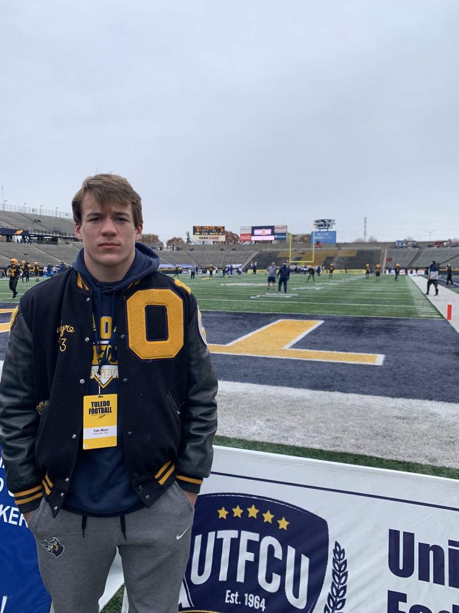 Tate Myre (@tatemyre2023) on Twitter photo Had a great time at the Toledo game yesterday. Thank you @RickyCicconeUT <a href="/ToledoFB/">Toledo Football</a> for the invite!
<a href="/ReggieWynns/">Rising Stars Scouting</a> <a href="/TheD_Zone/">The D Zone</a> Had a great time at the Toledo game yesterday. Thank you @RickyCicconeUT <a href="/ToledoFB/">Toledo Football</a> for the invite!
<a href="/ReggieWynns/">Rising Stars Scouting</a> <a href="/TheD_Zone/">The D Zone</a>