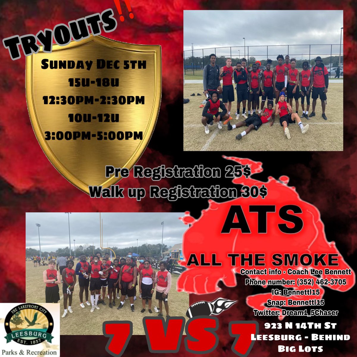 Pull up and join the hottest 7v7 team in Central Florida‼️ Ages 10u, 12u, 15u, &amp;18u‼️ #7v7 #FloridaFootball