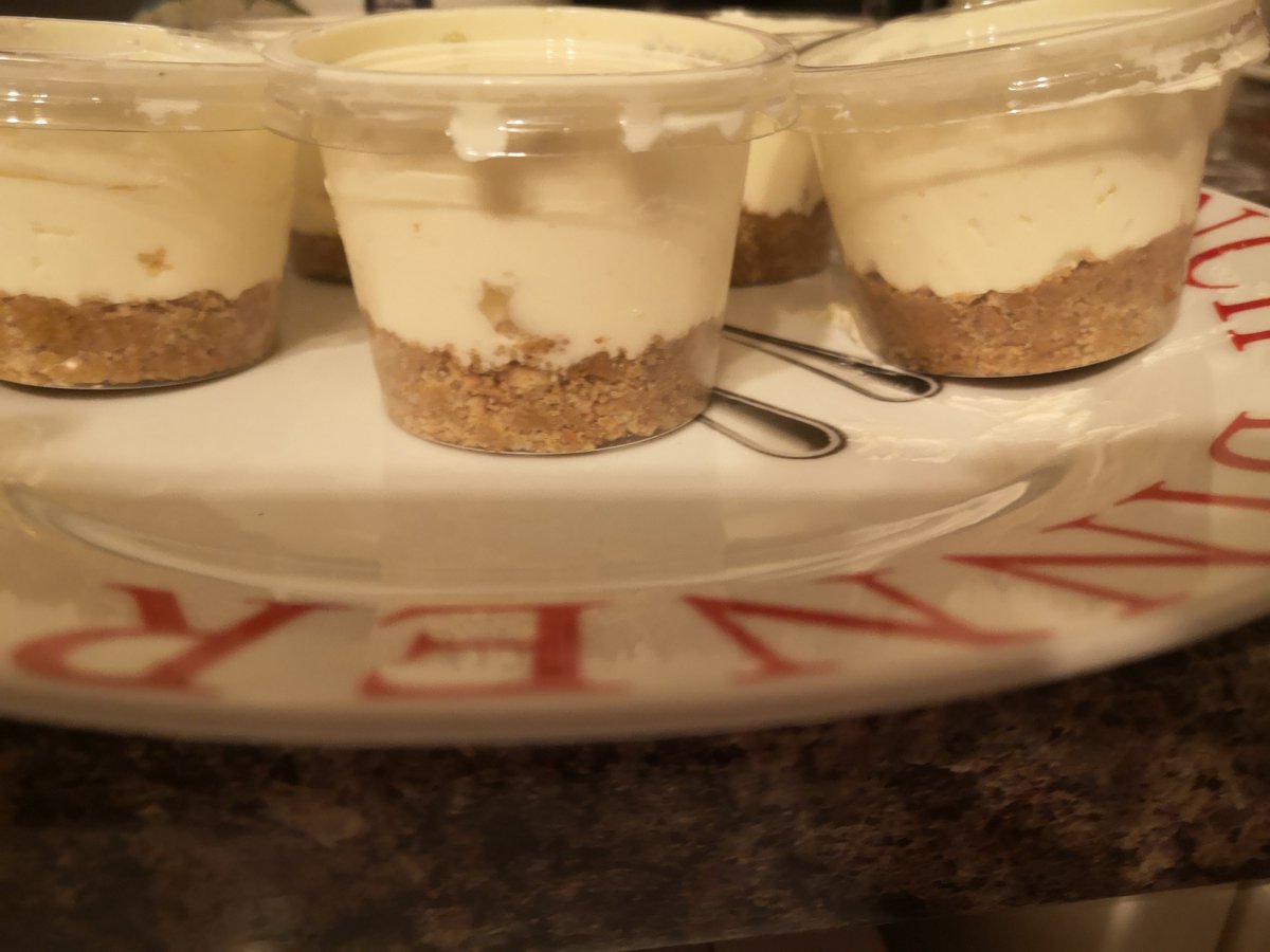 ali2602's tweet photo. We've made some mini cheesecakes, just to decide what toppings to have 😋

#sundaybaking #minicheesecakes #notprofessionals #homebakingfun https://t.co/t9N371dK9G