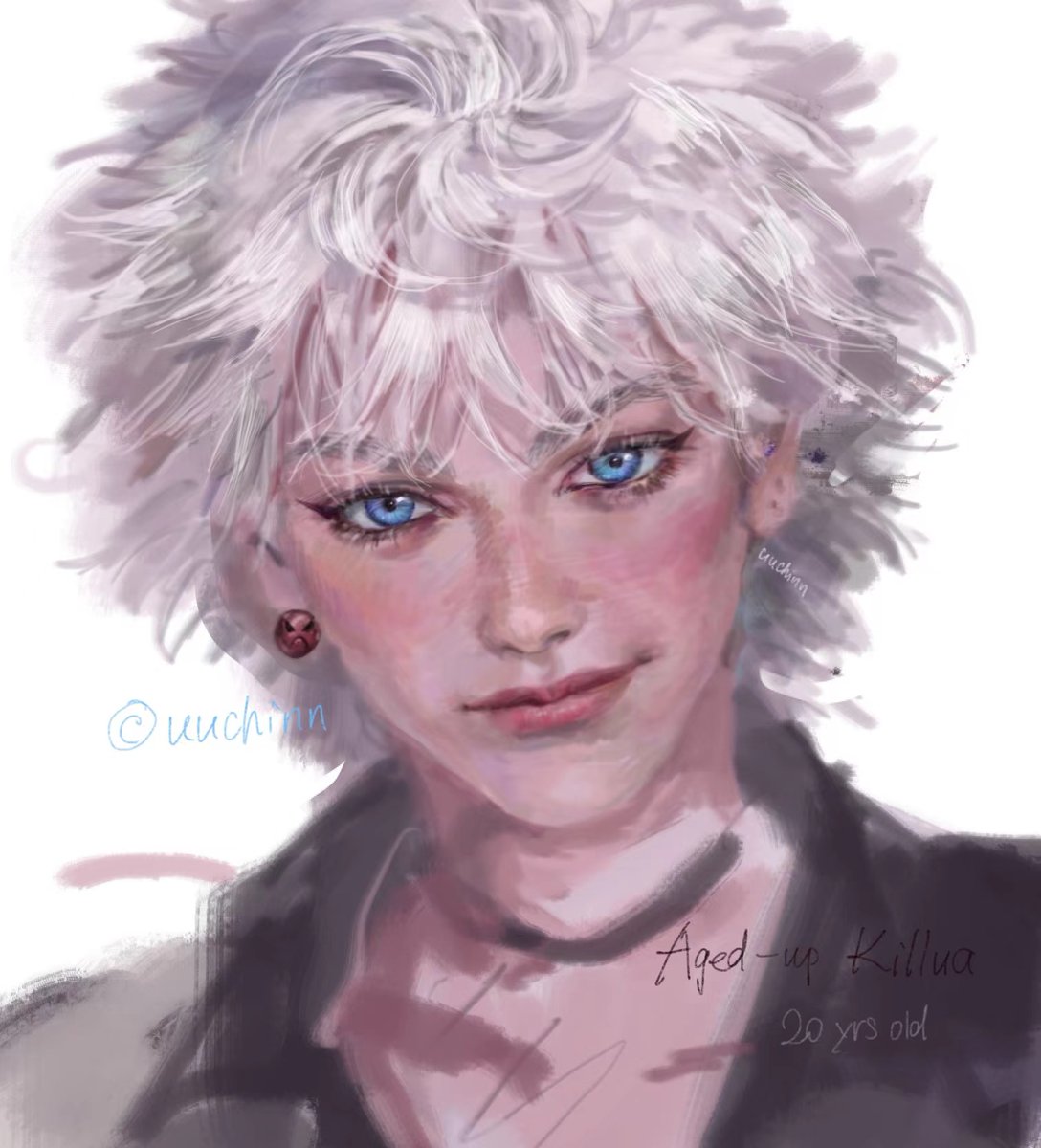 uuchinn's tweet photo. Aged-up #Killua #奇犽，around 20 yrs old.
《On the Figure of Killua in Ao3 Literatue》（lmao
论凹三文学中的奇犽形象（笑死
#HUNTERHUNTER #hunterfanart https://t.co/neRA6imVz3