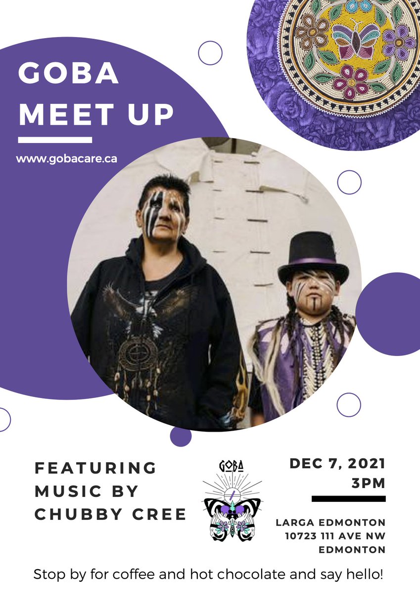 Melinda Laboucan (Goba Care) (@goba_care) on Twitter photo Goba is hosting a greet & meet at LARGA, a place northerners stay when they come to Edmonton for medical care🦋December 7, 3PM 🦋 we are so happy to have <a href="/chubbycree/">Chubby Cree</a> attend with us 🦋 we are looking forward to meeting you 🥰 Goba is hosting a greet & meet at LARGA, a place northerners stay when they come to Edmonton for medical care🦋December 7, 3PM 🦋 we are so happy to have <a href="/chubbycree/">Chubby Cree</a> attend with us 🦋 we are looking forward to meeting you 🥰