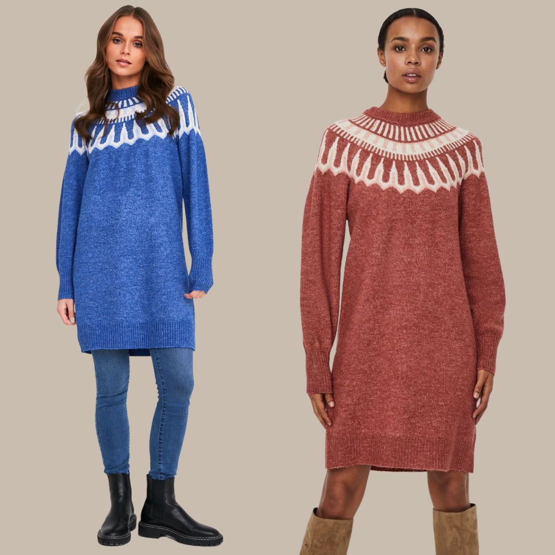 iclothing's tweet photo. Our 'Simone Nordic Jumper Dresses' Are 4️⃣4️⃣ % OFF For This Weekend Only ⚠️

WAS: €44.99
NOW: €24.99

Do You Prefer The Blue Or Rose Colour?
.
.
.
#iclothing #blackfriday #blackfridaydeals #onlinediscounts #cyberweekend #nordic #jumperdresses #knitwear https://t.co/CRsGTLaJdv