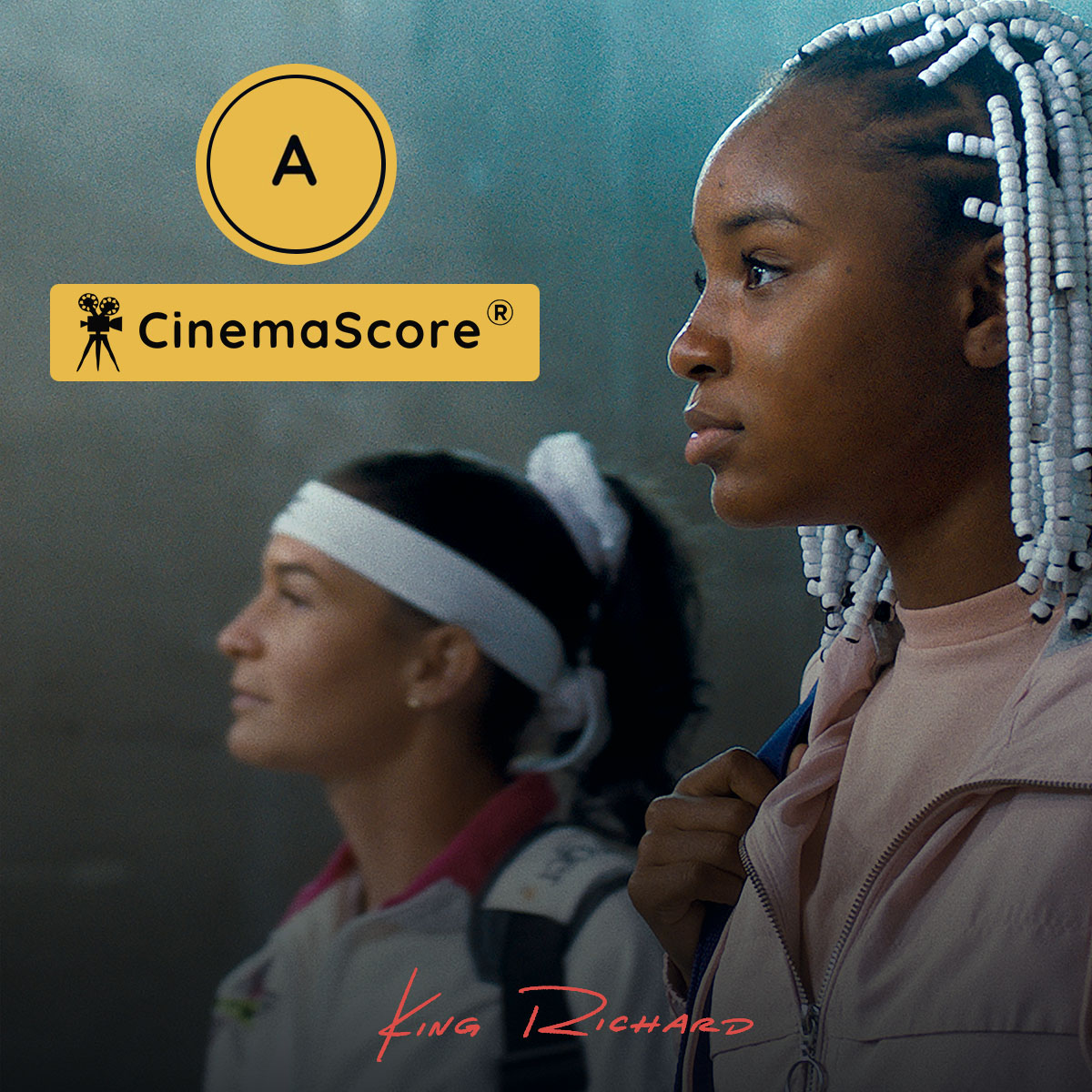 Audiences are loving #KingRichard! With an “A” rating from <a href="/CinemaScore/">CinemaScore</a>, this film is one you don’t want to miss. Based on the true story of Venus &amp; Serena Williams, <a href="/KingRichardFilm/">King Richard Film</a> is now playing in theaters and streaming on @HBOMax*. Get tickets now: kingrichardfilm.com
