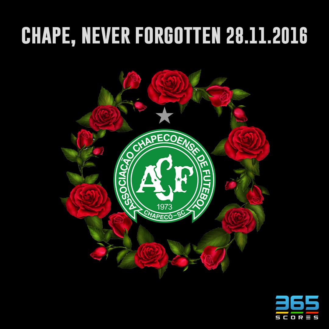 365Scores's tweet photo. 5 years ago today the world was rocked by the tragic accident to #Chapecoense. The Brazilian team’s airplane crashed with only 3 players surviving 😢
#ForcaChape #365Scores https://t.co/hJf7WtnDEZ