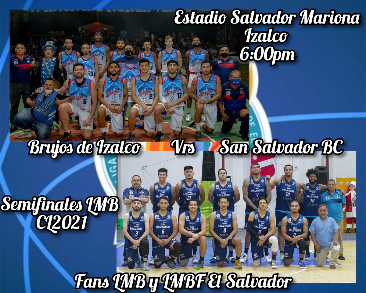 #BrujosdeIzalco recibe en el juego 1 de #SemifinalesLMB esta tarde noche a la escuadra de @sansalvadorbc en una serie que promete mucho por lo que los dos equipos han hecho en la fase regular y PlayOffsLMB 
Buena Vibra a ambos 
#ESABKB #LMB #LMBElSalvador