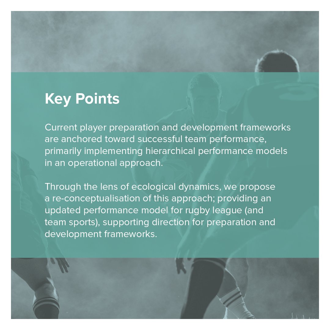 TannathScott's tweet photo. 🆕PAPER🚨

🏉👉Conceptualising Rugby League Performance Within an Ecological Dynamics Framework

🗣️We propose a conceptual framework that places the athlete-environment interaction at the core, providing direction for prep. and devel. models

🔗Open Acces: https://t.co/d7WfyaV7xN https://t.co/ucPkxKXgoW