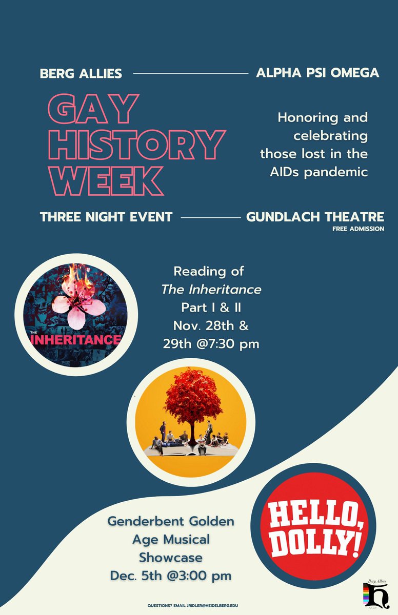 Be sure to swing by Gundlach for the Inheritance Readings and Showcase this week! Don’t mind the misprint- the readings for the Inheritance are Monday and Tuesday at 7:30!