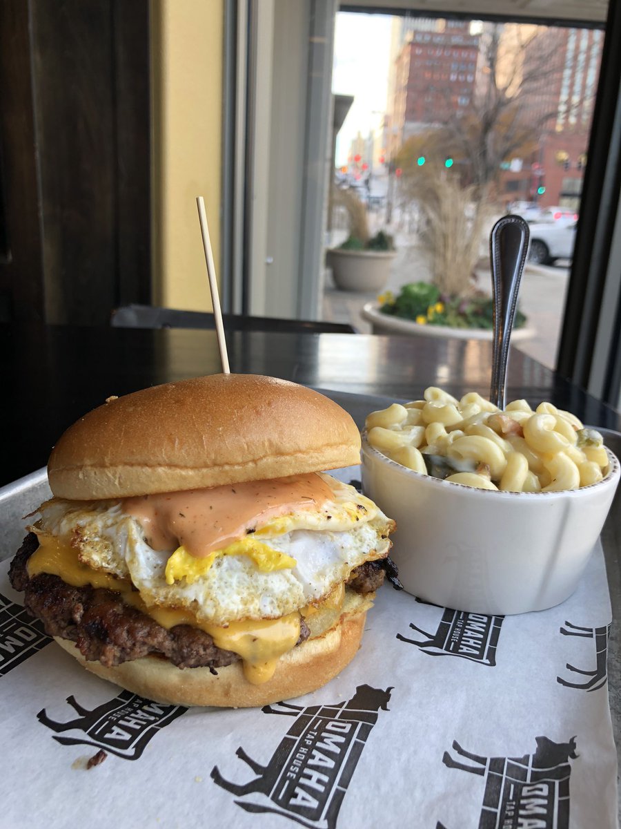 Try out our hangover burger, with cheesy hash browns, american cheese, tap house sauce, &amp; a fried egg! Our Mac &amp; cheese is the perfect side🙌