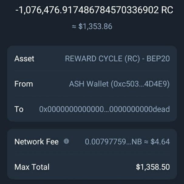 rewardcycle's tweet photo. OUR FIRST BURN DONE TODAY AND 2ND BURN COMING ON THE 5TH DEC. We will keep burning #RC till we get to Each RC to $1. https://t.co/j8aW12iUvb    #rewardcycle #utility #rewards https://t.co/Xuepdy03hP