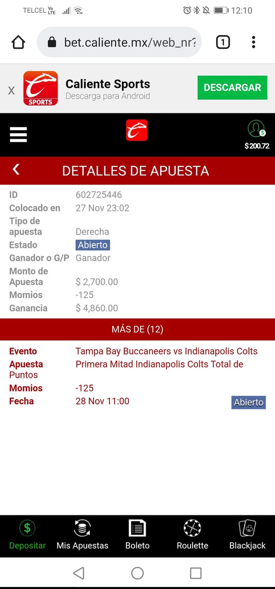 GreenpickM's tweet photo. ✅💵💰🙏💪🏿 Premium mañanero cobrado... Andan demasiado bien esos Colts! @Colts 🐴🐎🏈 #greenpick #premiumpick https://t.co/Aou0p9x6Bi