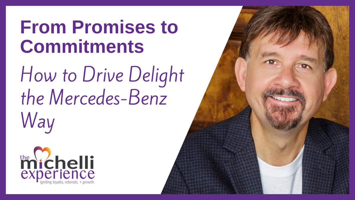 josephmichelli's tweet photo. In my book, Driven to Delight, I outlined leadership and customer experience strategies that catapulted Mercedes-Benz USA from 22nd on the JD Power Customer Satisfaction Index to the number one position. Watch:
https://t.co/sXIhDx5R1S
#driventodelight #cx #cxo https://t.co/jPM5nZNXQN