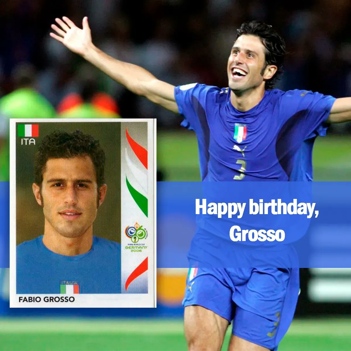 One of the 2006 World Cup heroes for Italy: Fabio Grosso!!! Happy birthday!!! 