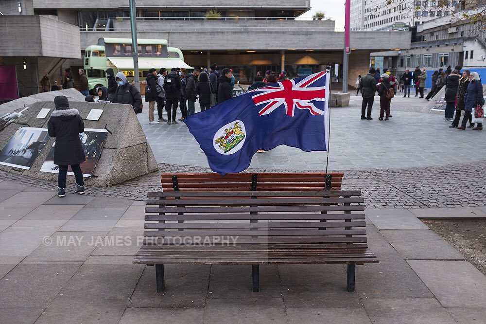 mayjamesuk's tweet photo. A photo exhibition held at London today. In memory of 2nd anniversary of battles at #cuhk &amp; #polyusiege in Nov 2019. Co-organizers, @banyantreeaid &amp; @justitiahk said it is to hope that Britons would learn the humanitarian crisis in #hk, and the reason behind their persistence. https://t.co/Ufy7K6gOnk