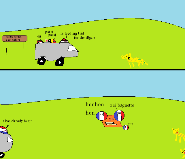 polandball100's tweet photo. Tigers are fed with France https://t.co/h2ol5nnyDi https://t.co/OjDxBvOwXP