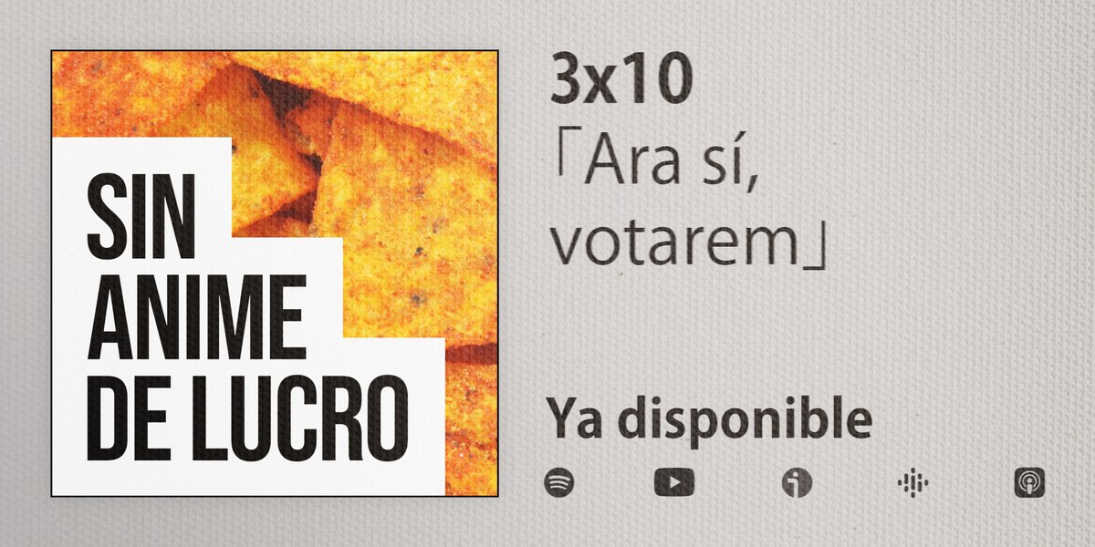 SinAnimeDeLucro's tweet photo. 3x10 · Ara sí, votarem - Ya disponible en tu plataforma de Podcast favorita https://t.co/QyNRUBHIkw 
Todas las plataformas disponibles en https://t.co/bD2F80Hkaq #Anime #Podcast #TheGameAwards #MushokuTensei https://t.co/ju19eYoo7P