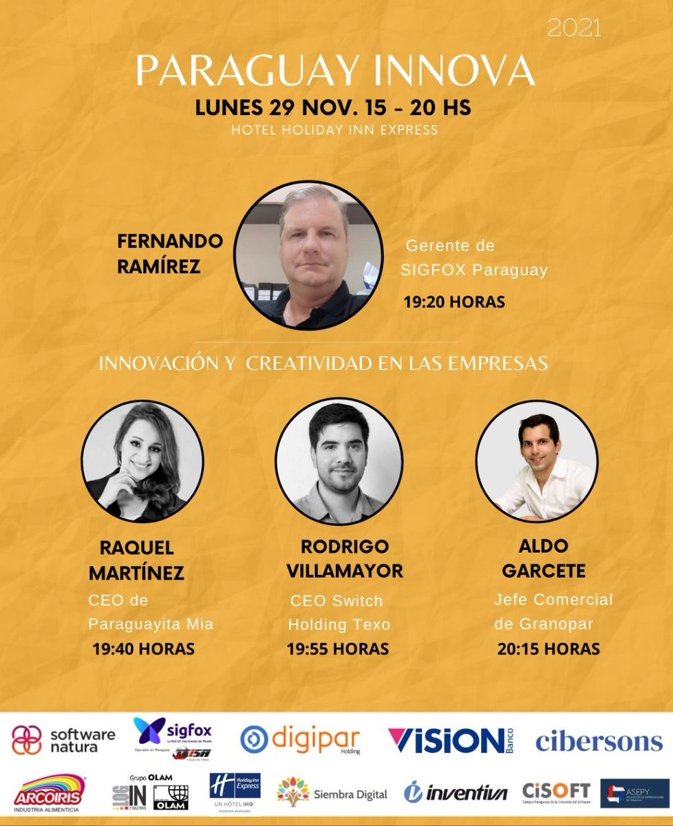 KEmprendedor's tweet photo. Todo listo y contando las horas para encontrarnos ESTE LUNES en el Paraguay Innova 4ta. Edición, que conecta las empresas, emprendedores y referentes de los negocios innovadores del país.
Entradas https://t.co/W1FWiNdnip. #PYInnova #RemandoJuntos
@innovanews_ https://t.co/0wAMPBWX2W