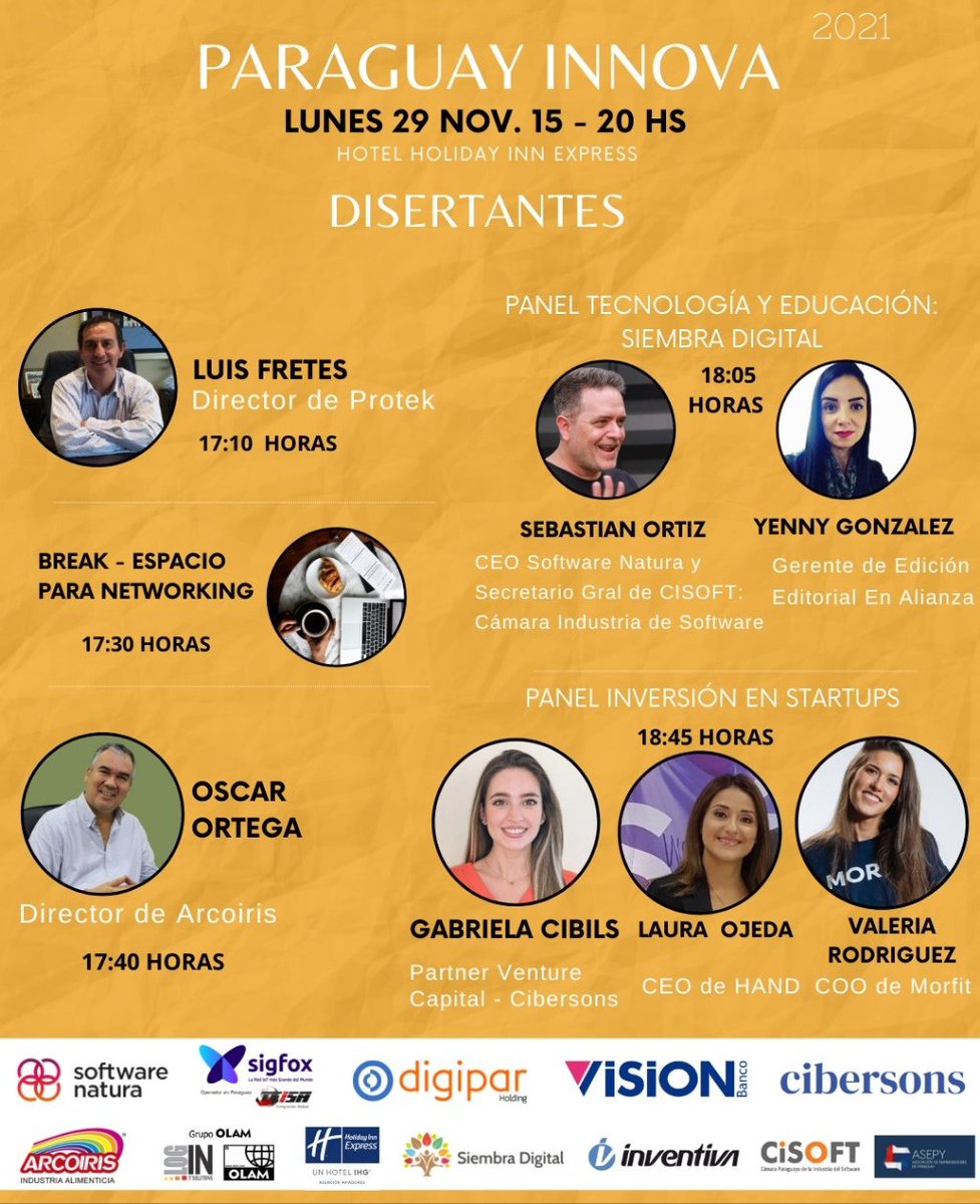 KEmprendedor's tweet photo. Todo listo y contando las horas para encontrarnos ESTE LUNES en el Paraguay Innova 4ta. Edición, que conecta las empresas, emprendedores y referentes de los negocios innovadores del país.
Entradas https://t.co/W1FWiNdnip. #PYInnova #RemandoJuntos
@innovanews_ https://t.co/0wAMPBWX2W