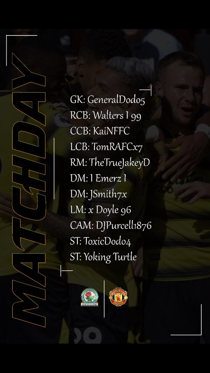 Our lineup tonight in <a href="/TheVFL_/">VFL</a> to face 
@VFLBlackburnS49 
<a href="/VFLManUTD/">VFL Manchester United</a> 
GFX : <a href="/iRyx94/">iRy x 94</a>