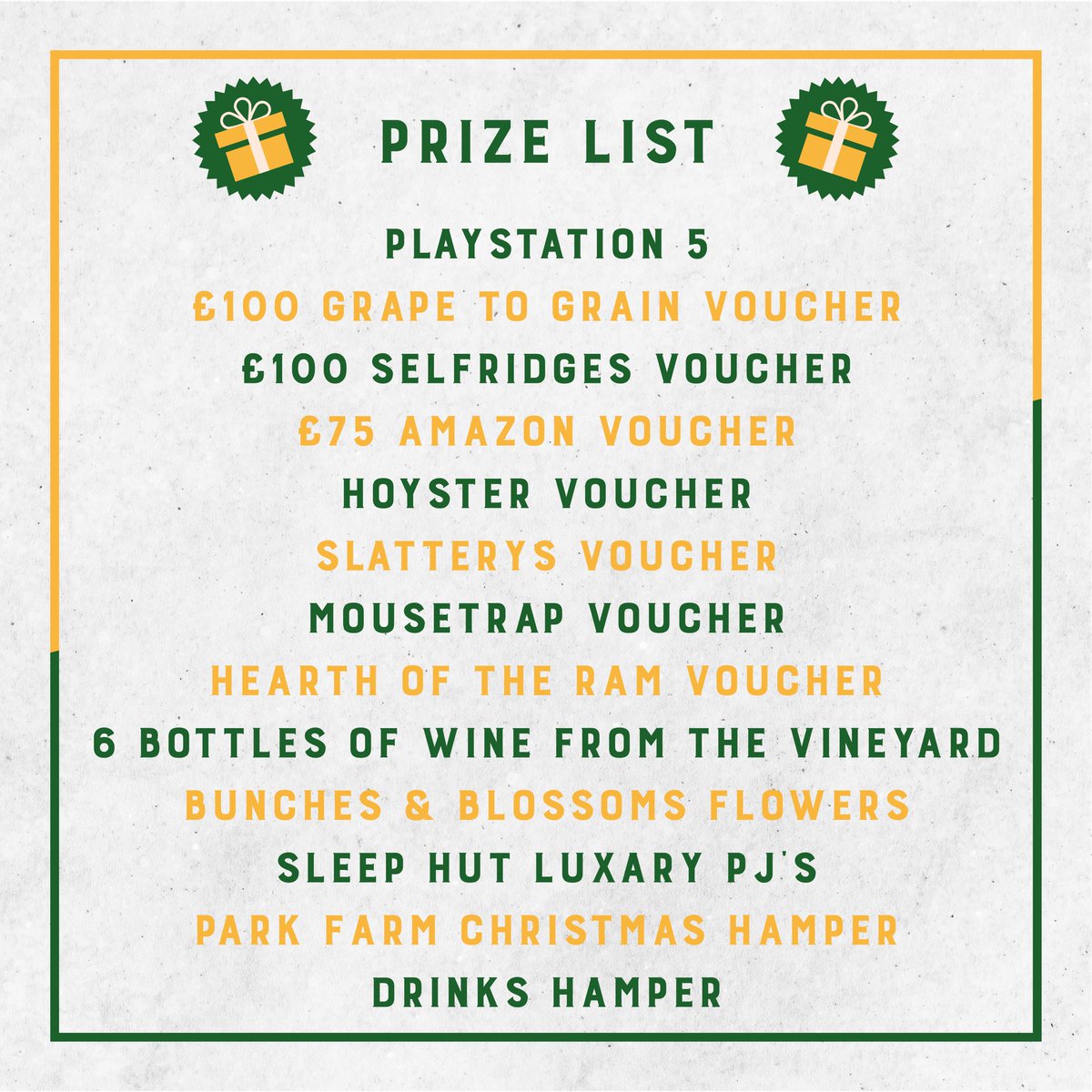 XMAS RAFFLE TICKETS ON SALE - loads of great prizes incl a top prize of a PS5. Thanks to local businesses we can offer some vouchers for brilliant nights out. We have partnered with <a href="/RammyPantry/">Ramsbottom Pantry</a> &amp; £500 of the sales will support them. For info see link raffall.com/275277/enter-r…