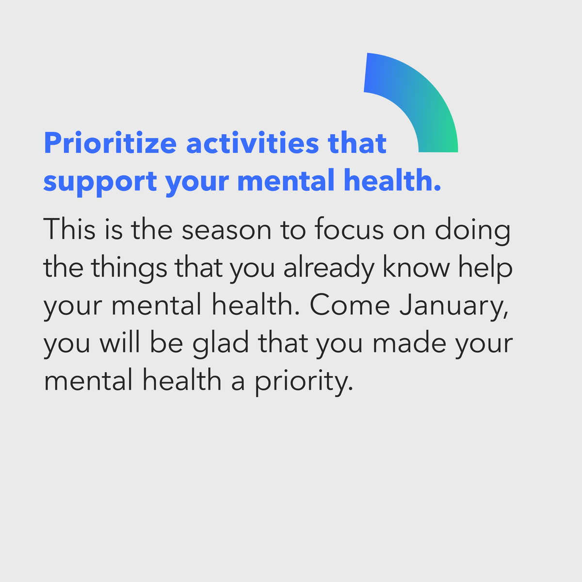 afspnational's tweet photo. It's okay to prioritize your mental health by setting boundaries this holiday season. 
 
Many find this time of year stressful, but here are some tips to make it a bit easier for yourself! Come January, you will be glad you made your mental health a priority this season. https://t.co/7zhZpj0xZv