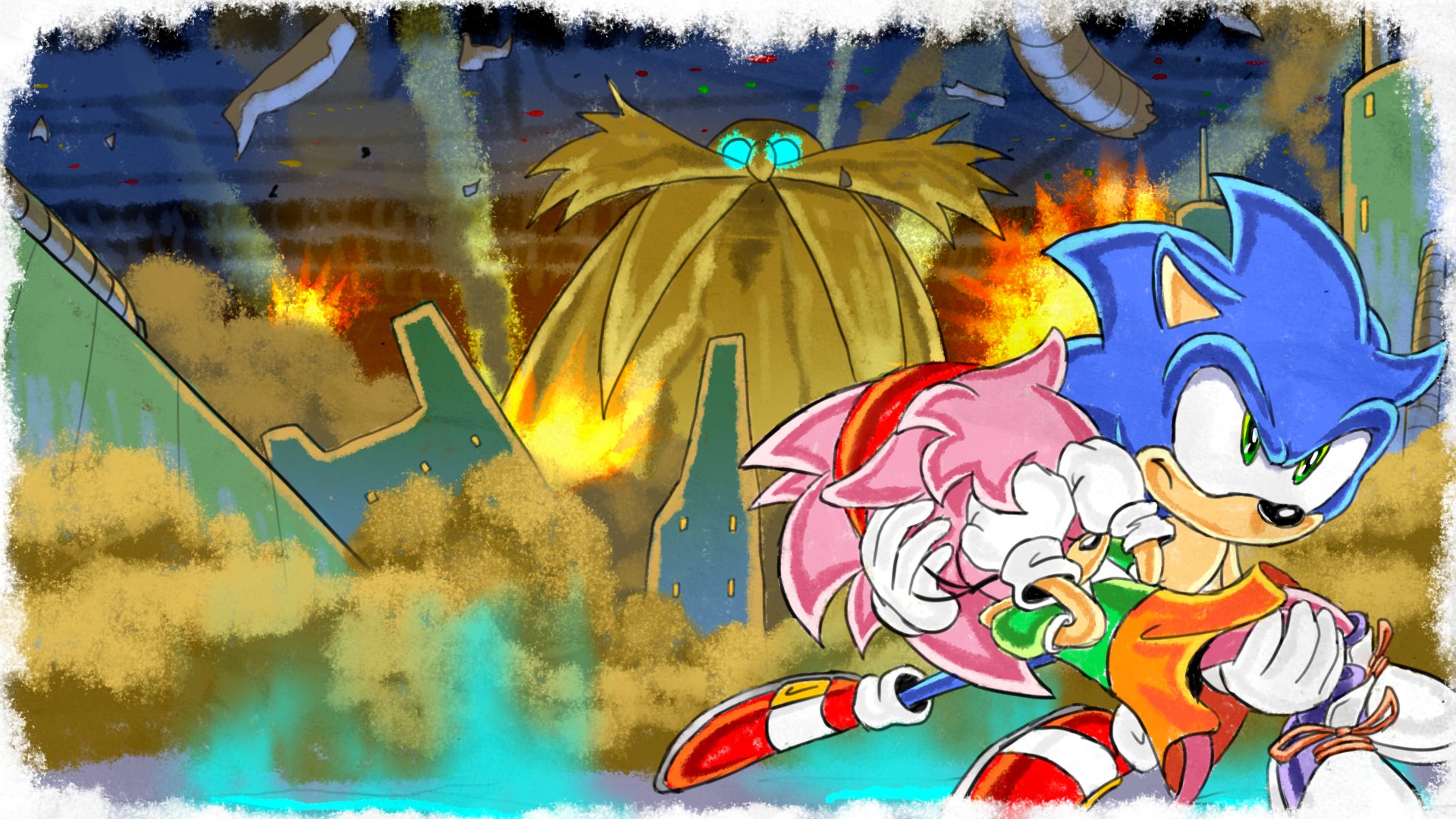 Ruby of Blue on X Concept art for my Sonic Adventure remake video The two flashback scenes at the start of Amy s story could use her classic outfit and hair and show