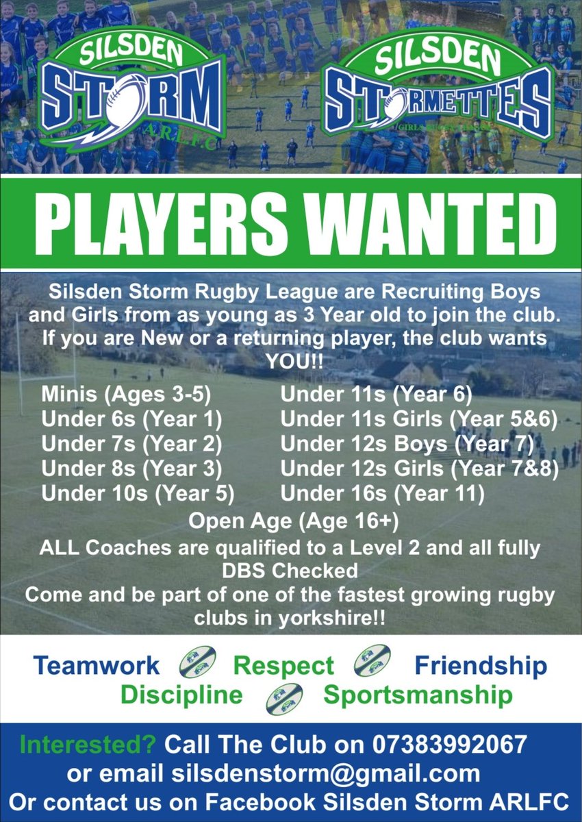 Recruiting at all ages, including our popular and growing girls section!!