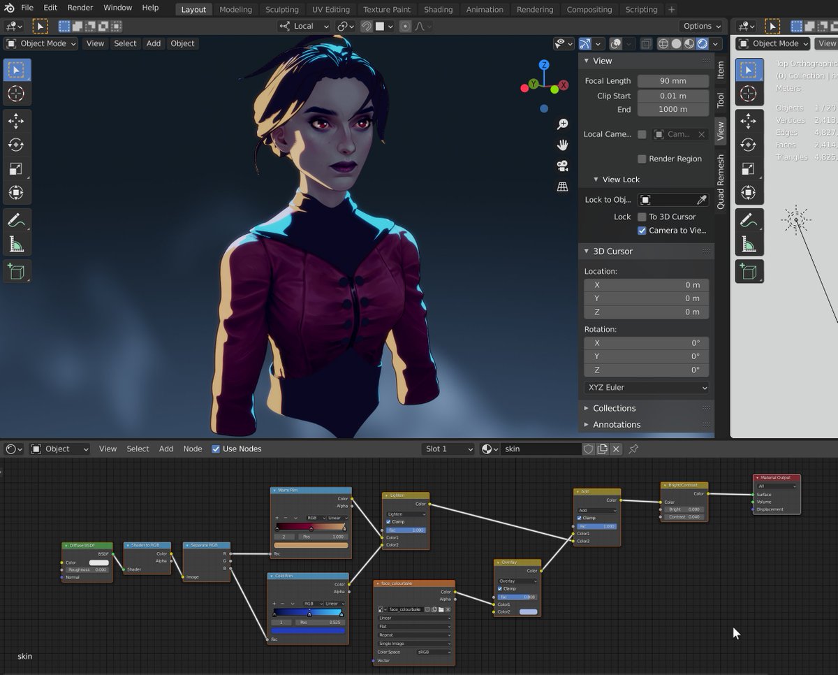 KatieDeSousa's tweet image. sunday morning goofin~ playing with some simple cell shader business for the lights