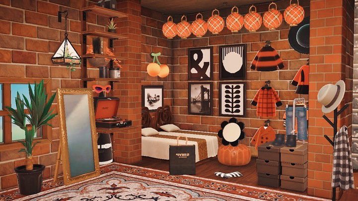 keylimecrossing's tweet photo. I used to live in a studio apartment &amp; had no idea how to style it, so I remade it for Cherry with everything the DLC has taught me 🖤🍒
#ACNHDesigns #acnhinspo #ACNH #acnhdesign https://t.co/2yvj1xrMPD
