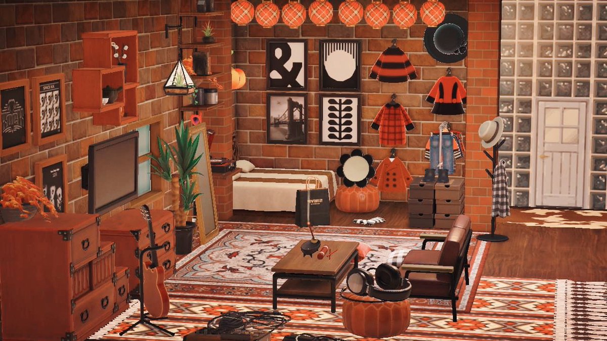 keylimecrossing's tweet photo. I used to live in a studio apartment &amp; had no idea how to style it, so I remade it for Cherry with everything the DLC has taught me 🖤🍒
#ACNHDesigns #acnhinspo #ACNH #acnhdesign https://t.co/2yvj1xrMPD
