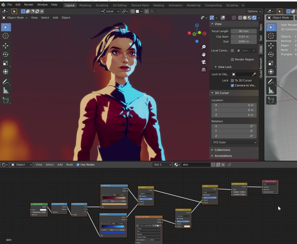 KatieDeSousa's tweet image. sunday morning goofin~ playing with some simple cell shader business for the lights