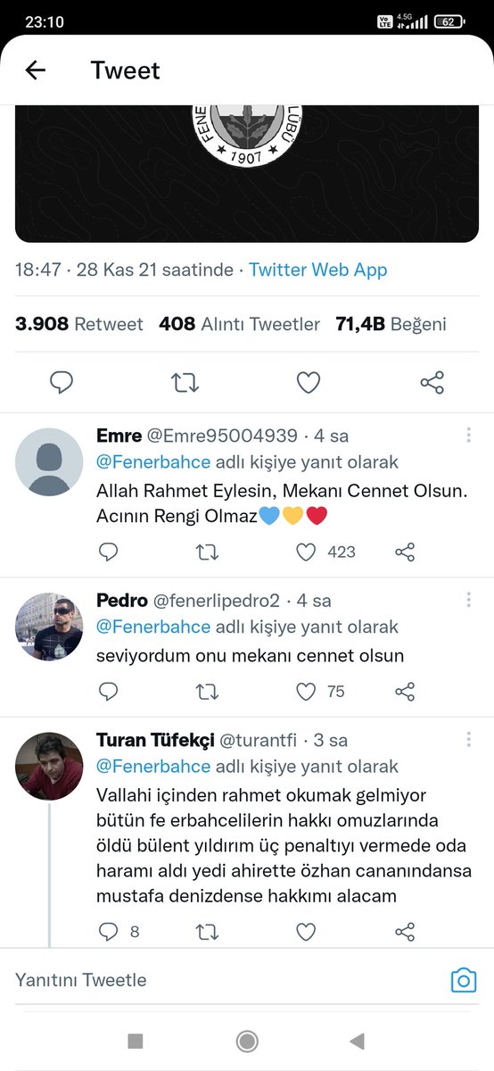 Fanatikligimiz tamamda bu şekilde yazmakta nedir oğlum ya az kendine gel ...  #MustafaCengiz #YMSvGS #fatihterimistifa