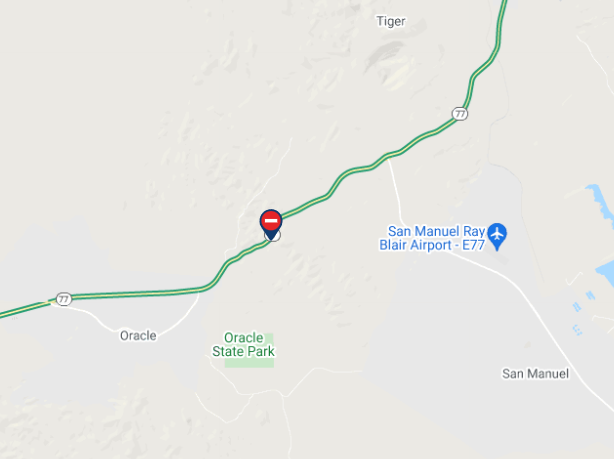 ArizonaDOT's tweet photo. SR 77 SB north of Oracle: We have a report of a crash and possible closure at MP 106. Stay tuned.
Check your route before you head out with the ADOT Alerts and AZ511 apps: https://t.co/MxTvyyEdpM
#Aztraffic https://t.co/TQPjxGCtzQ
