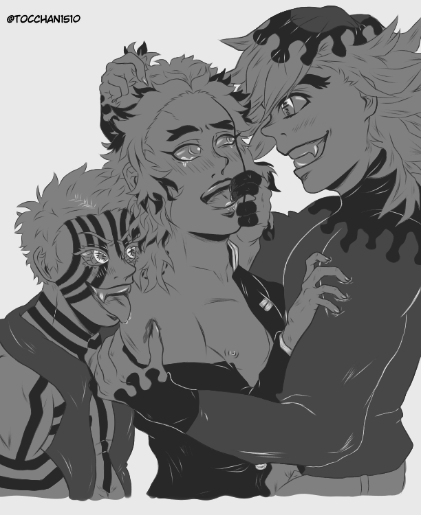 Tocchan1510's tweet photo. Secretos de la Luna
#kimetsunoyaiba #fanart #Akaza #rengokukyojuro #Douma #煉獄杏寿郎 #猗窩座 #童磨 #童煉猗窩 #猗窩煉 #童煉 #DouRenAka #Akaren #Douren https://t.co/nN39l4sh05