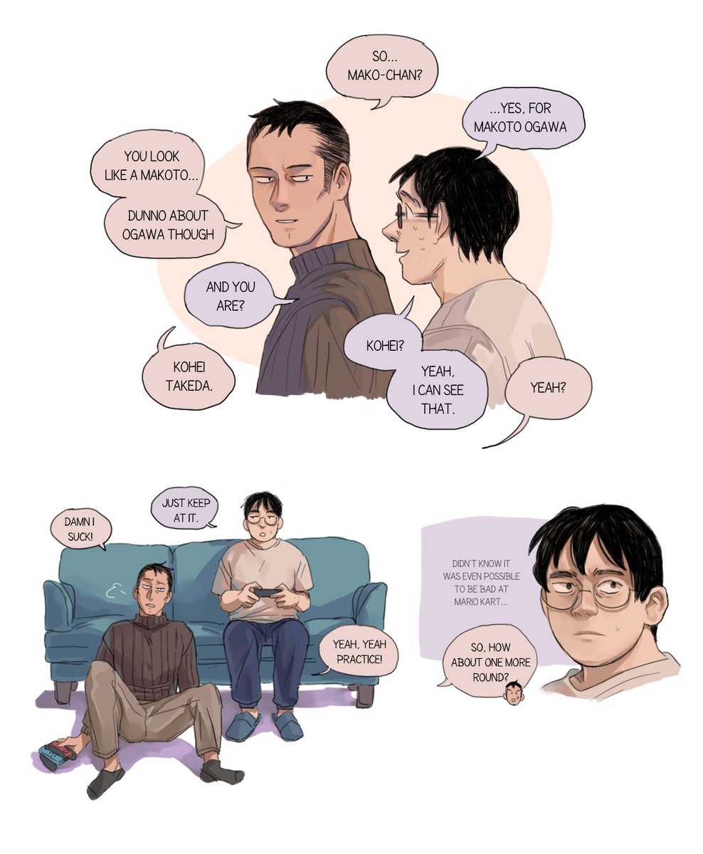 Back at it again with my post-canon Okuyama and Tanaka comics. Spoilers for the end of Ajin
You finally get to see their 'new' names. They also have a talk that they probably should have.
Takes place after my last okutana comic. First image is 2 lil comics.
[ Ajin ] [ Okutana ] 