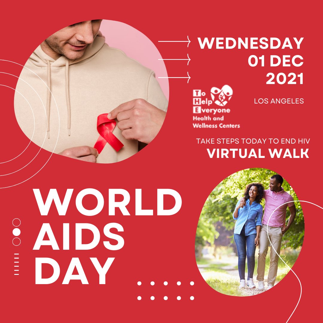ToHelpEveryone's tweet photo. World AIDS Day is Wednesday, December 1. Join our Virtual Walk to get some swag to go with the steps you take to end HIV on this day. 

Sign up at https://t.co/BNpLa1Gale

#walkTHEred #WAD2021 #endthehivepidemic #tohelpeveryone #equitableaccess #everyonesvoice https://t.co/5xw8MN1AZC