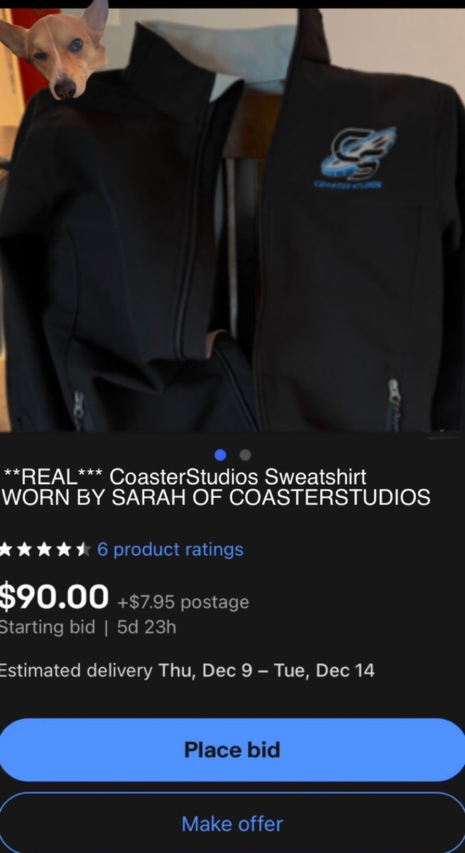 AmusementInside's tweet photo. **RARE** 
For Sale: &amp; WORN by @midwaymayhemfan of @coasterstudios. 
Great condition like new. From a pet-free nonsmoking household. 
BID NOW: https://t.co/pJpvy4HGOH https://t.co/gmFm6qzgNW