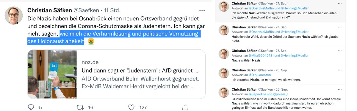 Aarefrank's tweet photo. @Berlusconii1 @skysnotalimit Christian #Saefken:
„Wie mich die Verharmlosung und politische Vernutzung des Holocaust anekelt.“ ↓ https://t.co/Godhc78GZC
____________
CC @KRHKlinikum @StadtOsnabrueck @ameos_os @akademieklinik1 @cdu_osnabrueck @afd_osnabrueck