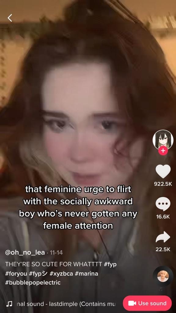 Wisdom0008523's tweet image. They use the words "feminine" and "urge" to shield themselves from any criticism

Implying that this behavior is innate to their nature and any criticism is literally misogyny because you're attacking female nature  

Normalize misogyny