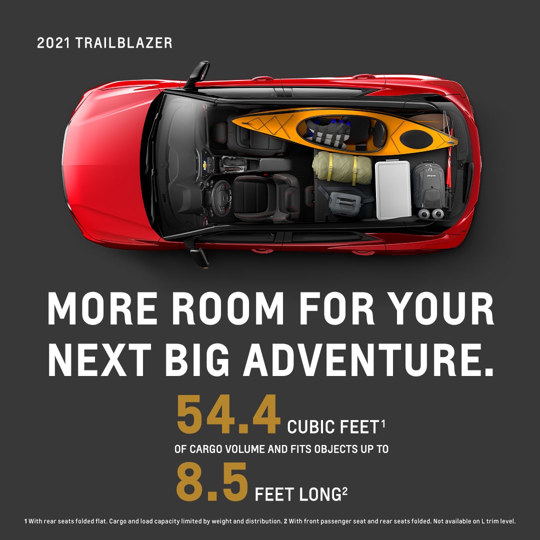 JosephChevrolet's tweet photo. What will you bring along on your next adventure? #ChevyTrailblazer https://t.co/7l2iItMthH