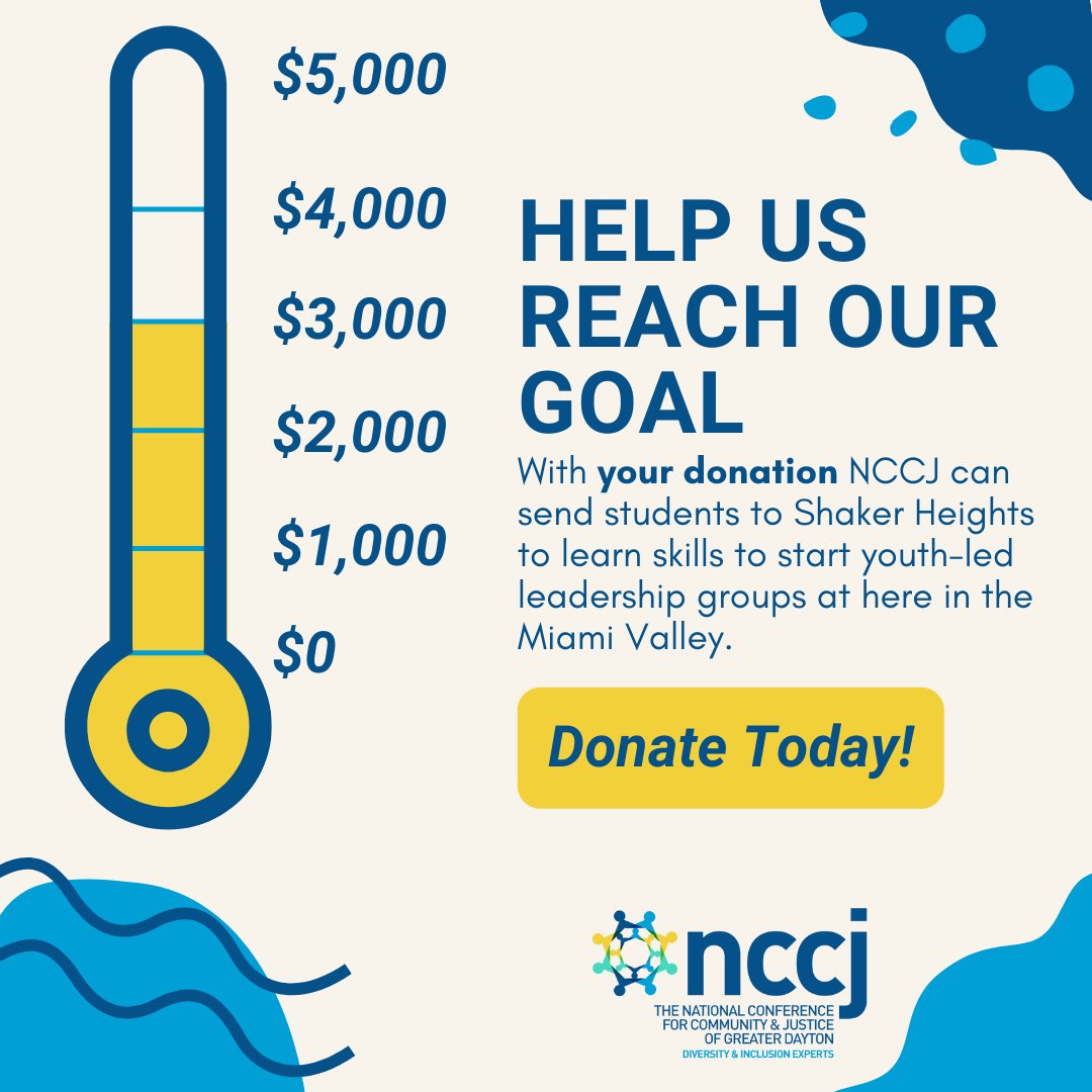 Help support youth-led diversity and inclusion programming here in the Miami Valley by donating. Donate today at nccjgreaterdayton.org/donate