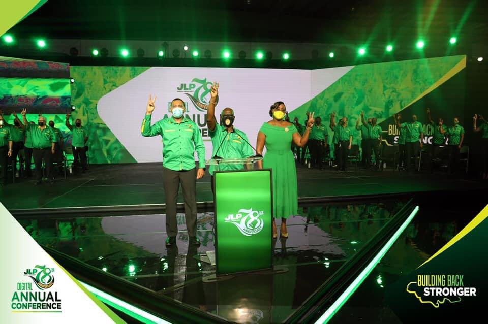 AndrewHolnessJM's tweet photo. As our Party celebrates its 78th anniversary I am proud to be its Leader. I am proud of our strong heritage of equal rights and justice and proud of the distinguished leaders who preceded me. Jamaica, let’s build back stronger. #JLP78 #BuildingBackStronger https://t.co/AoXJwJ98qv