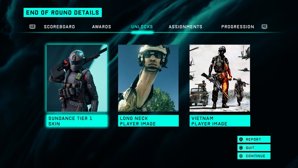 JustFrags's tweet photo. A more in depth End of Round screen is very much needed in #Battlefield2042. 

Quickly check progression, awards, scoreboard and assignment progress before your next game. 

The recent update has fixed a lot of bugs &amp; it's feeling great to play.

@Battlefield End of Round Concept https://t.co/IqY6Rn8DYx