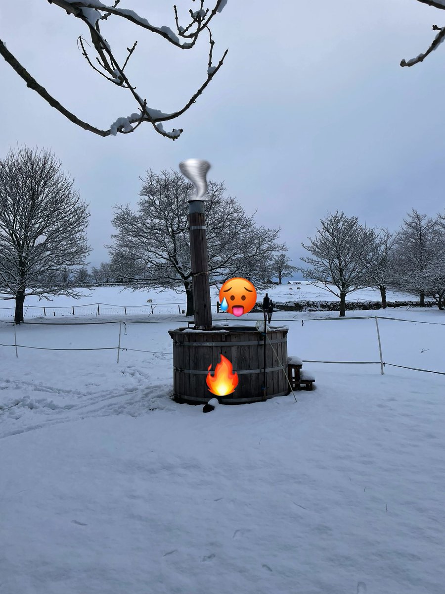 So gorgeous in the snow,  warm and cosy inside and only a hop from the super hot, hot-tub! Still a few nights available in December - including Christmas! 🎄 🤩