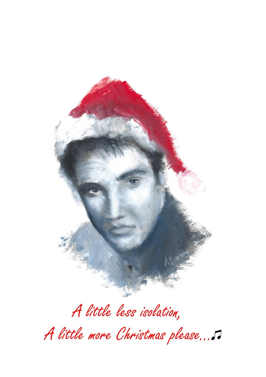 awkwardartistDL's tweet photo. My Elvis Christmas card is available on my Etsy! Legend has it if enough of them are sold, we won't be back in lockdown for Christmas this year xx
.
.
#truestory #christmas #christmascards #elvis #artwork #elvispresley #elvisportrait #elvispresleyportrait #christmasdecor https://t.co/2sy166VUdh