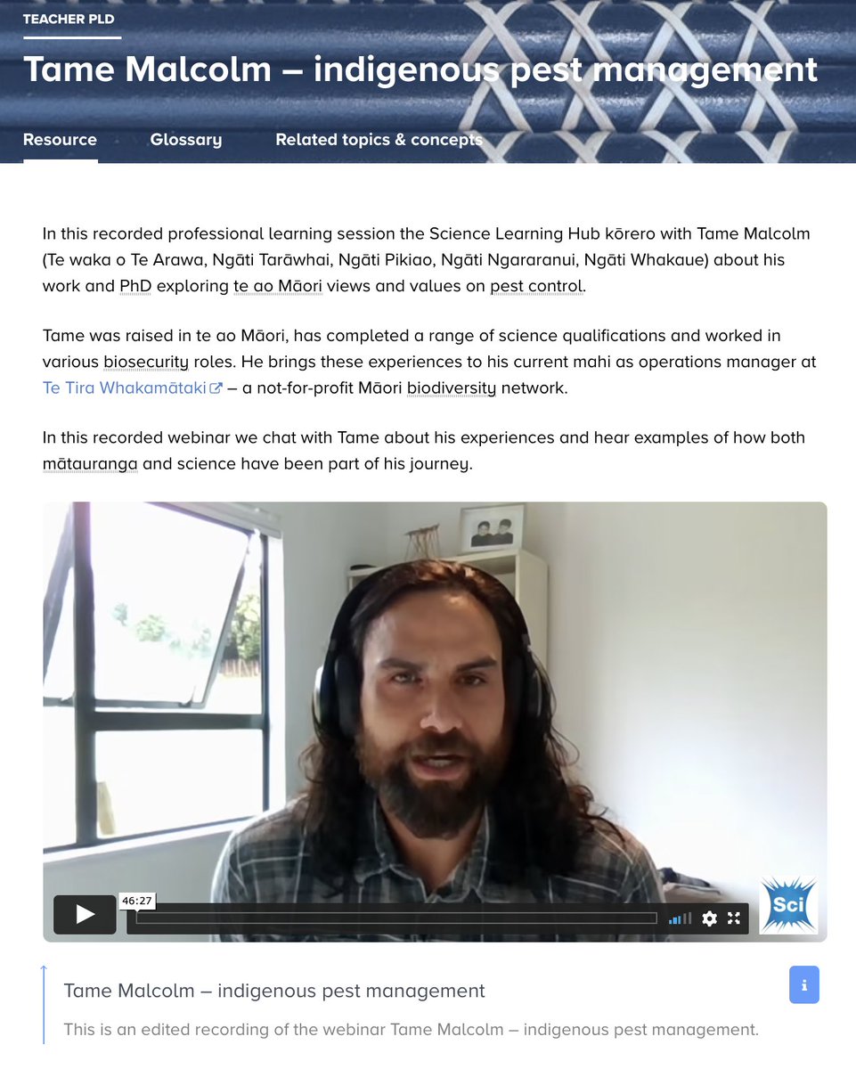 NZScienceLearn's tweet photo. Keen to teach about conservation and predator control and build in some #mātaurangaMāori? Check out our #PLD webinar recording with pest control and mātauranga Māori expert Tame Malcom
https://t.co/ma9FJkzdMi
#STEMeducation #MātaurangaMāori @PunaConsultants
@B3Director https://t.co/CvR7IBRFhP