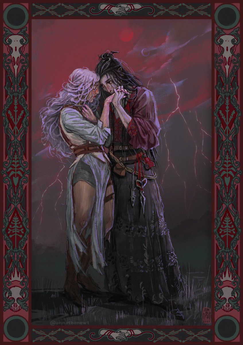 🌘Loving from the red side of the moon🩸

-I'm so happy I finally found time to draw them!
#criticalrolefanart #Imodna