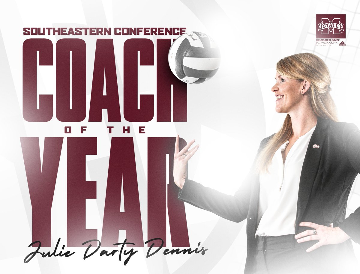 Introducing the 2021 SEC Coach of the Year... 

🌟 𝐉𝐔𝐋𝐈𝐄 𝐃𝐀𝐑𝐓𝐘 𝐃𝐄𝐍𝐍𝐈𝐒 🌟

#HailState🐶