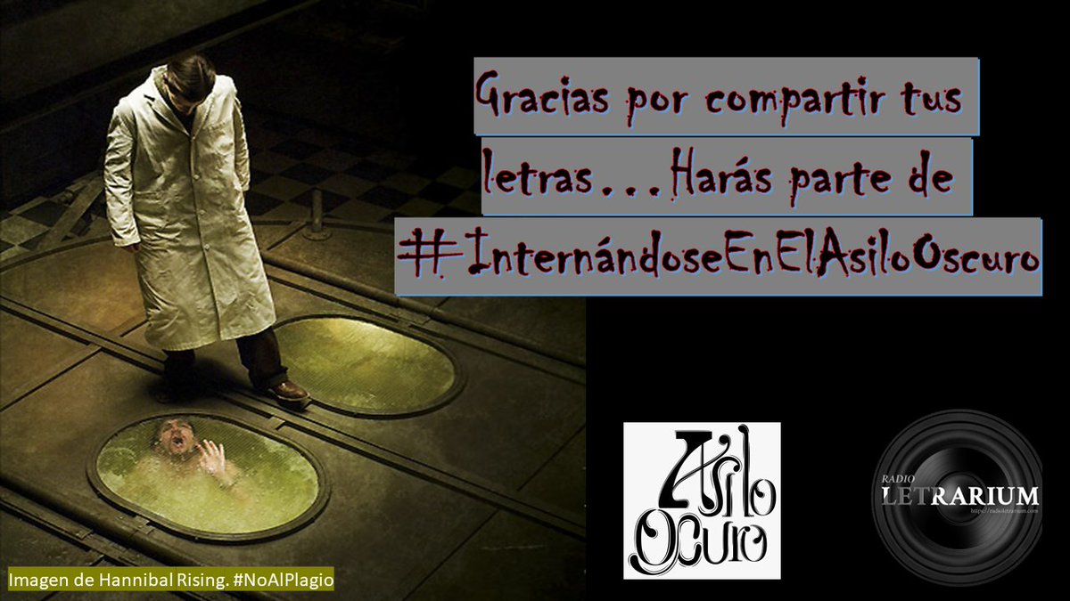 AsiloOscuro's tweet photo. Hoy @EikonMars @acido_neurotico @ElGarlotero @NMarmor @SkylerZG @futurodelagua @raskolnik68 @damarisgasson @NataliaLamberti Letrarium @IvanParro1 @poleoymenta @AlisMoonLover @AnnaSerena28 @juank3345 @DanielL76800411 @CocheMandarino @RenacerSombras @AlvarellosLema @GraceBorrello https://t.co/tobucJmm83